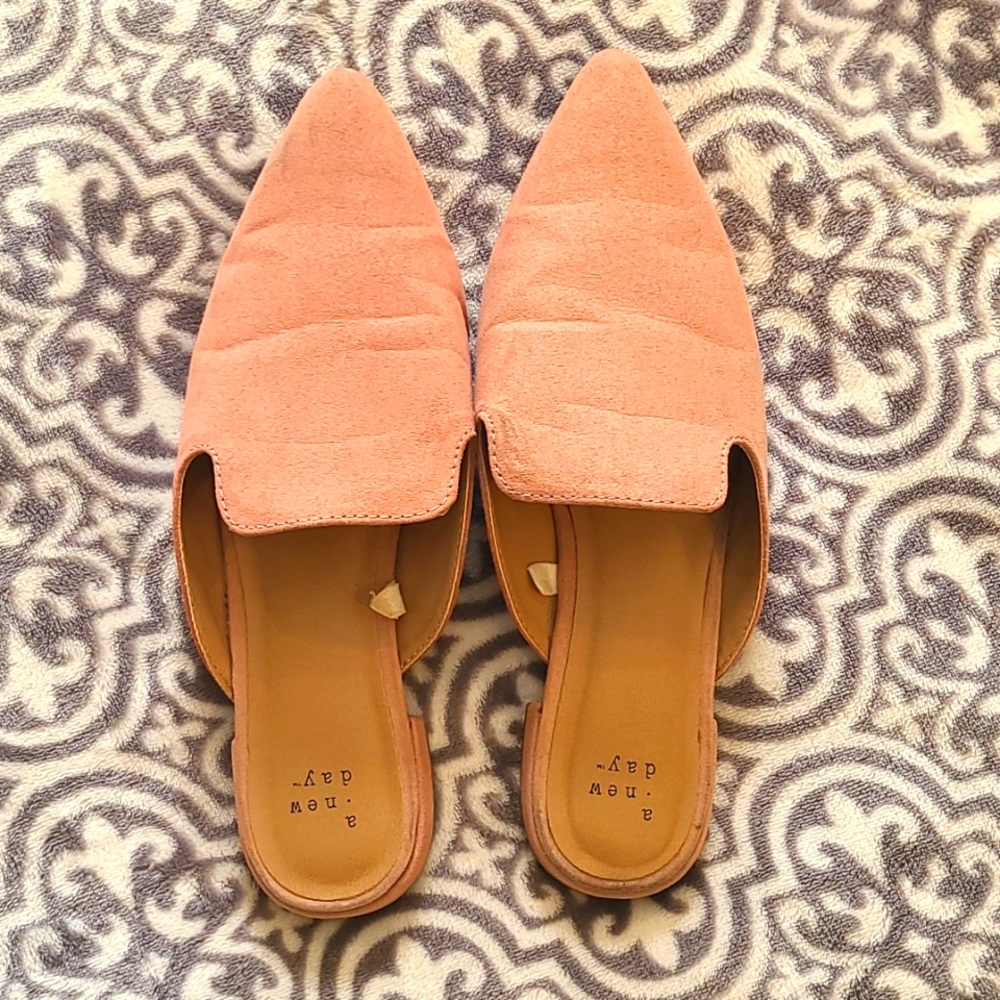 Gently used pink mules